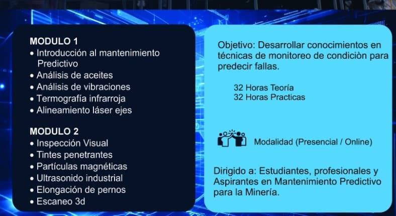 bannerTécnicas de Mantenimiento Predictivo Aplicado a Minería